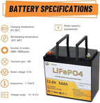 12V Lithium Battery-50Ah Lithium Phosphate Iron LiFePO4 Deep Cycle Battery - Image 5