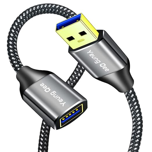 USB 3.0 Extension Cable 15 ft, 5Gbps High Speed USB 3.0 Type A Male to Female by Yeung+Qee