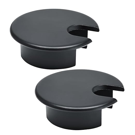 2 Pcs Desk Grommet 1-3/8" / 35 mm, Desk Cord Hole Cover, Cable Grommet Metal by EASYEAH