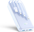 Portable Charger, 42800mAh Power Bank Built-in Cable, 22.5W PD USB C in & Out by YILANS