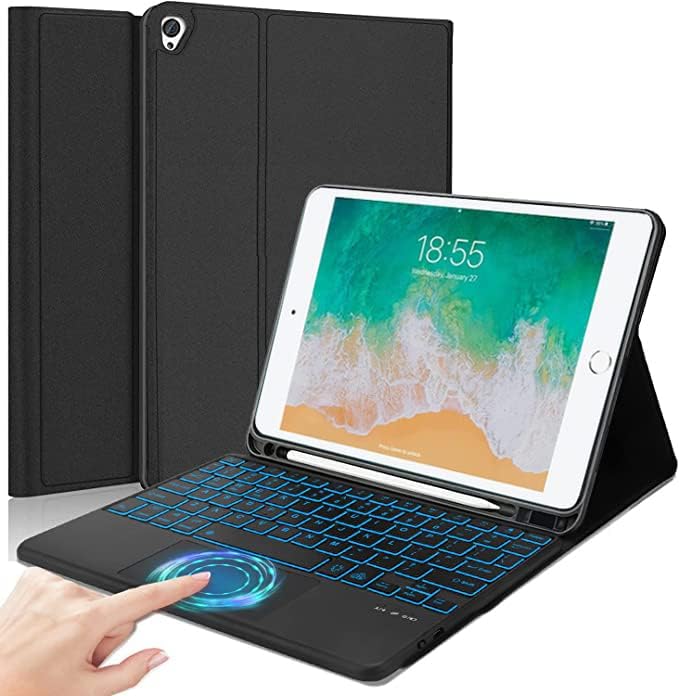 Keyboard Case for iPad Pro 12.9 Inch 2017/2015, 7 Color Backlit, Detachable by QYiiD