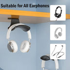 2-Pack Never Fall Headphone Hooks Hanger Wall Mount, Headset Holder Stand - Image 2
