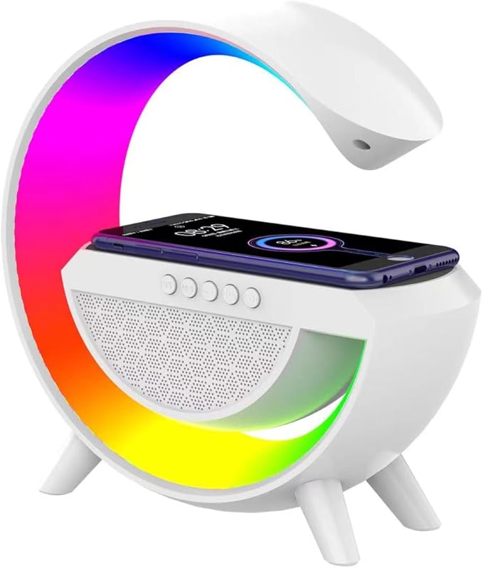 Table Lamp with Bluetooth Speaker, G Bedside Lamp with 15W Wireless Charger by Unknown