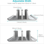 Vaydeer Aluminum Laptop Stand Double-Slot Adjustable Vertical Laptop Stand - Image 3