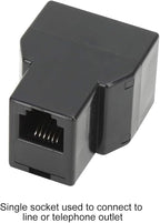 Uvital RJ12 6P6C 3 Female Telephone Line Splitters, Phone Jack Splitter - Image 3