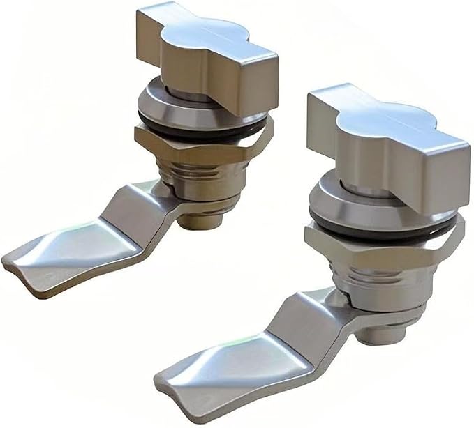 Thumb Operated Offset Cam Lock, Stainless Steel Keyless, Metal Replacement Lock - Image 5