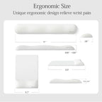 UnivoColors Design-Wave Set of Keyboad Wrist Rest & Mouce Pad, Artificial - Image 5