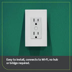 Leviton Decora Smart Outlet, Tamper-Resistant 15A, Wi-Fi 2nd Gen, Works - Image 2