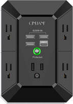 USB Wall Charger, Surge Protector, QINLIANF 5 Outlet Extender by QINLIANF