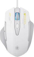Wired Mouse, 4 Levels Adjustable DPI, 6 Programmable Buttons, Ergonomic by UINEER