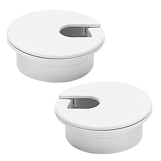 2 Pcs Desk Grommet 1-1/2" / 38 mm, Desk Cord Hole Cover, Cable Grommet ABS by EASYEAH