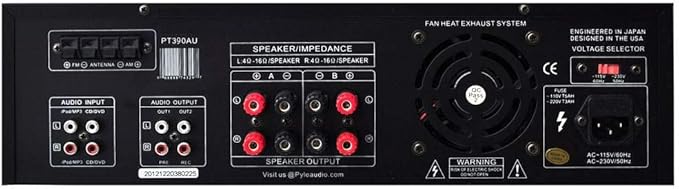 Pyle 300W 4-Channel Home Audio Power Amplifier - Image 3