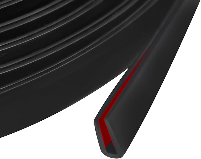 Edge Trim, 3/32" Rubber Edge Trim, Flexible Self Adhesive U Channel Edge by Protalwell