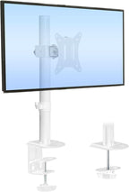 Mount-It! White Single Monitor Stand – Adjustable Desk Arm by Mount-It