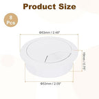 uxcell 8 Pcs 53mm Desk Grommet, Plastic Cable Hole Cover, Wire Cord Cable - Image 2