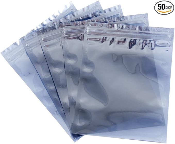 50Pcs Antistatic Resealable Bag 15X20cm/5.9X7.9inch, Premium Anti Static Bag by YiwerDer