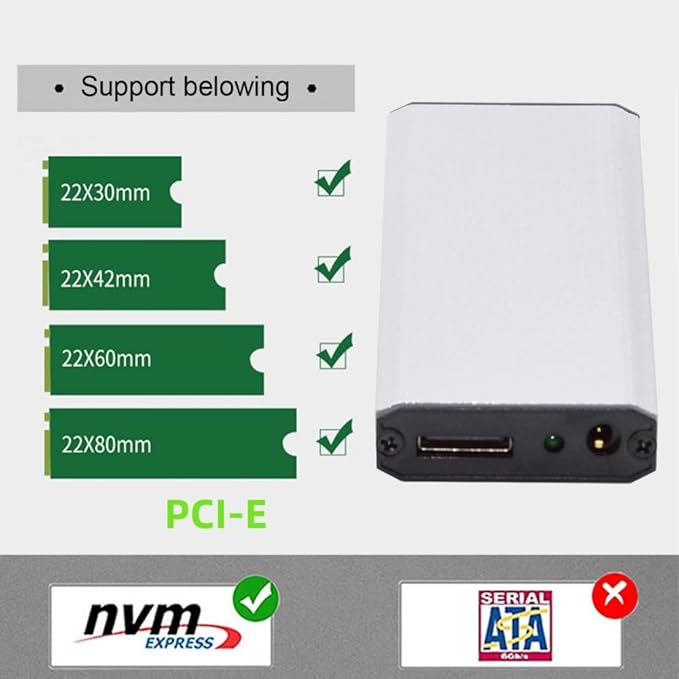 CY External Oculink SFF-8612 SFF-8611 to M.2 NGFF M-Key to NVME PCIe SSD 2280 - Image 5