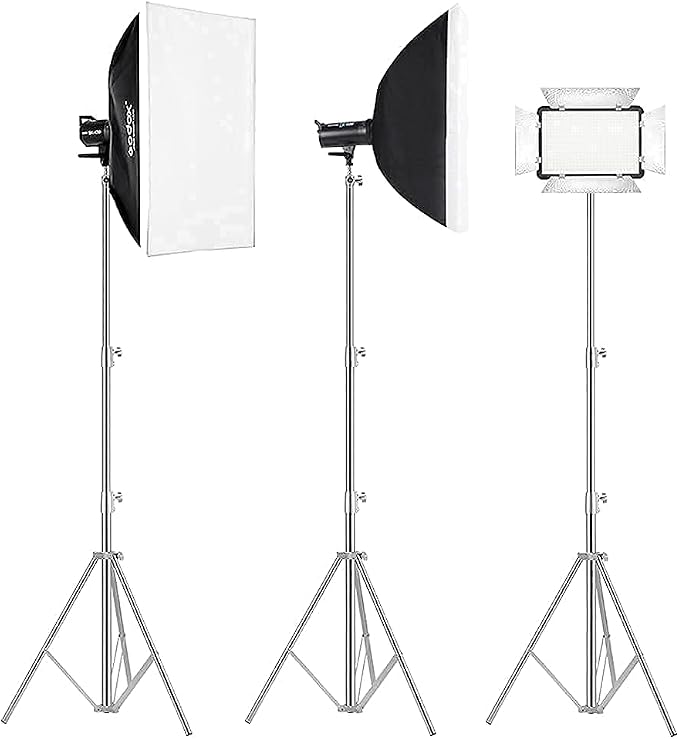 Stainless Steel Light Stand Photography, Spring Cushioned Heavy Duty Tripod - Image 8