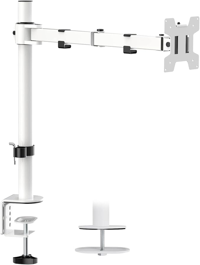 WALI Monitor Arm Mount for Desk, Single Computer Desk Mount, Monitor Bracket by WALI