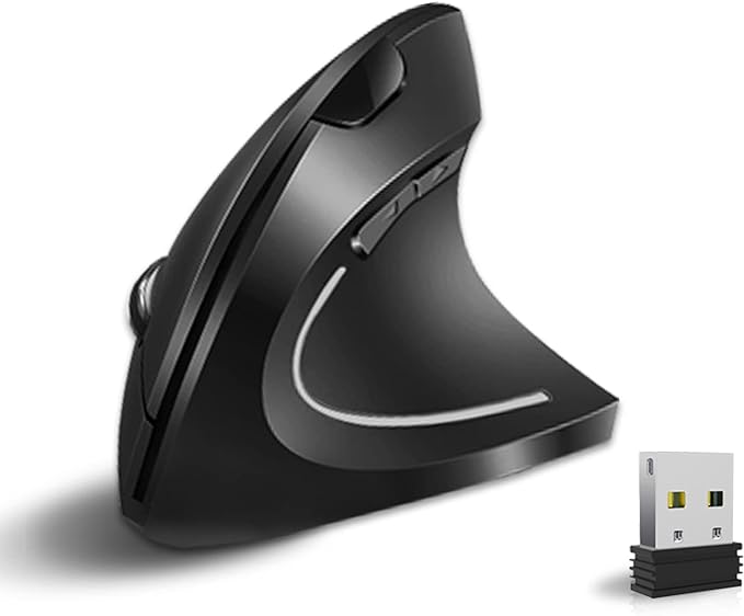 Vassink Ergonomic Mouse, Rechargeable Wireless Mouse, 2.4GHz Rechargeable by Vassink