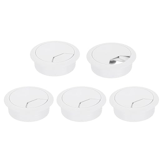 uxcell 5 Pcs 50mm Desk Grommet, Plastic Cable Hole Cover, Wire Cord Cable by uxcell