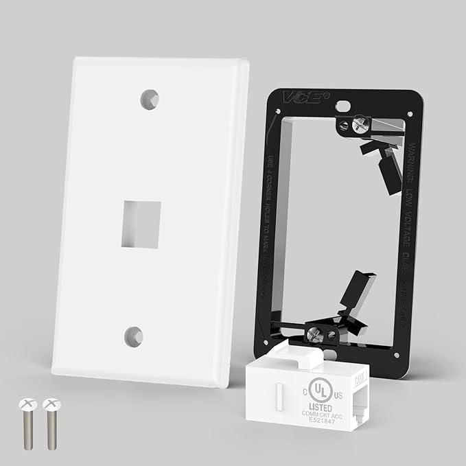 VCE 6-Pack Ethernet Wall Plate, RJ45 CAT6 Wall Plate - Image 8