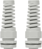 LeMotech 2Pcs NPT 3/4" IP68 Waterproof Cable Gland Flex Spiral Strain Relief by LeMotech