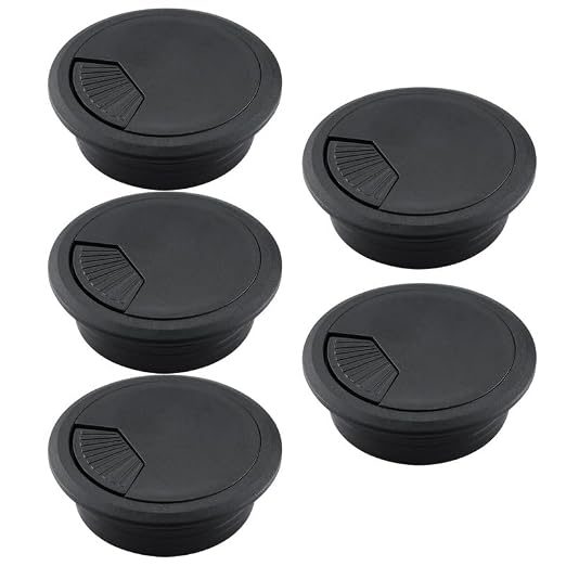5 Pcs Desk Grommet 2" / 50 mm, Desk Cord Hole Cover, Cable Grommet ABS Plastic by EASYEAH