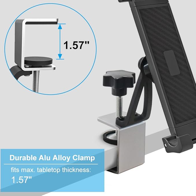 Under Cabinet Tablet Mount Holder, woleyi Kitchen iPad Mount Holder, Desk - Image 3