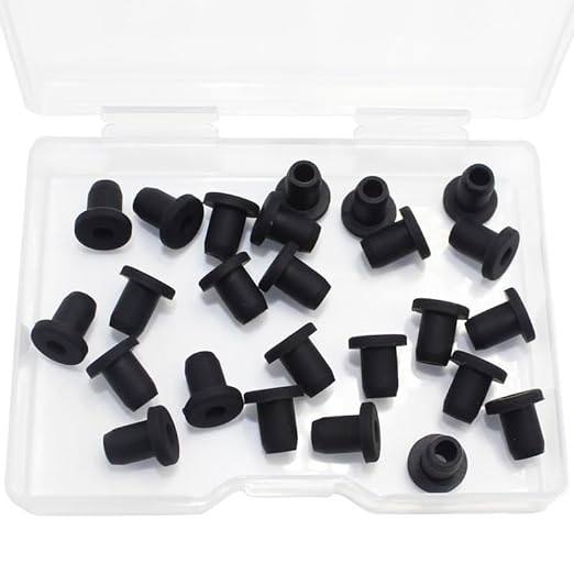 25 Pcs 3/16" Drill Hole, 1/8" ID Silicone Rubber Grommets by BOPOREAE