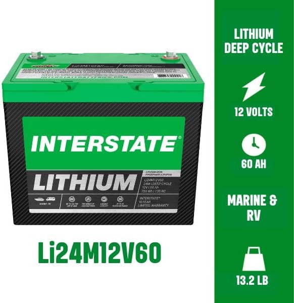 Interstate Batteries 12V 60Ah Group Size 24M Lithium Deep Cycle LiFePO4 - Image 2