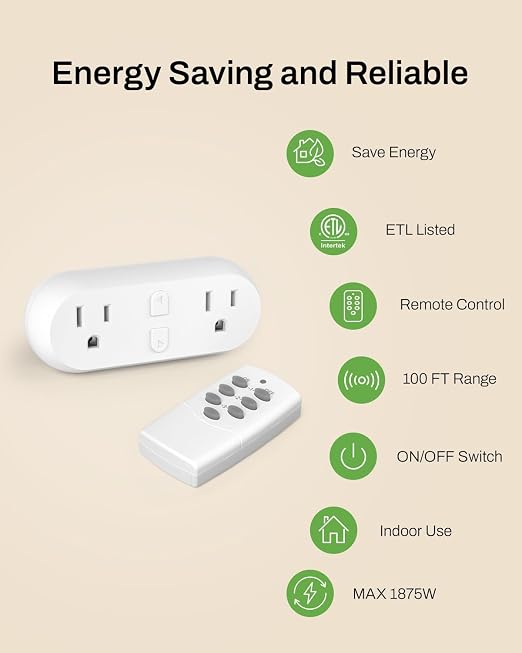 HBN Wireless Remote Control Outlet - Image 5