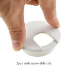 HAHIYO 2Pcs 2Inch/50mm White ABS Plastic U-Shaped Desk Grommet Wire Grommet - Image 4