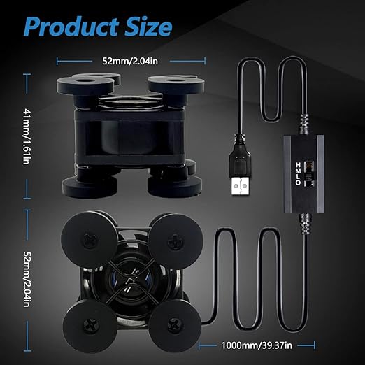 Mini, Compact 40mm x 20mm USB Fan, - Image 3