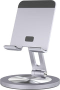 360 Rotating Phone Stand for Desk, Dual-Adjustable Foldable Aluminum Desktop by YCNEW