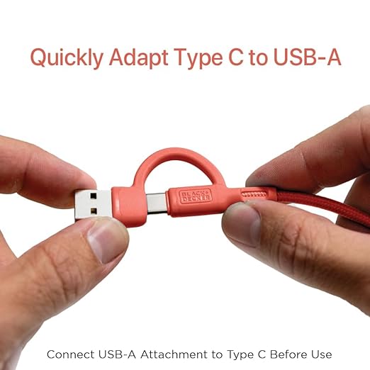 BLACK+DECKER USB C Multi Charging Cable, Fast Multi Charger Cable w/Adapter - Image 2
