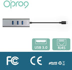 Opro9 4-in-1 USB C to Ethernet Hub, USB OTG Network Adapter, 3xUSB 3.0 - Image 8