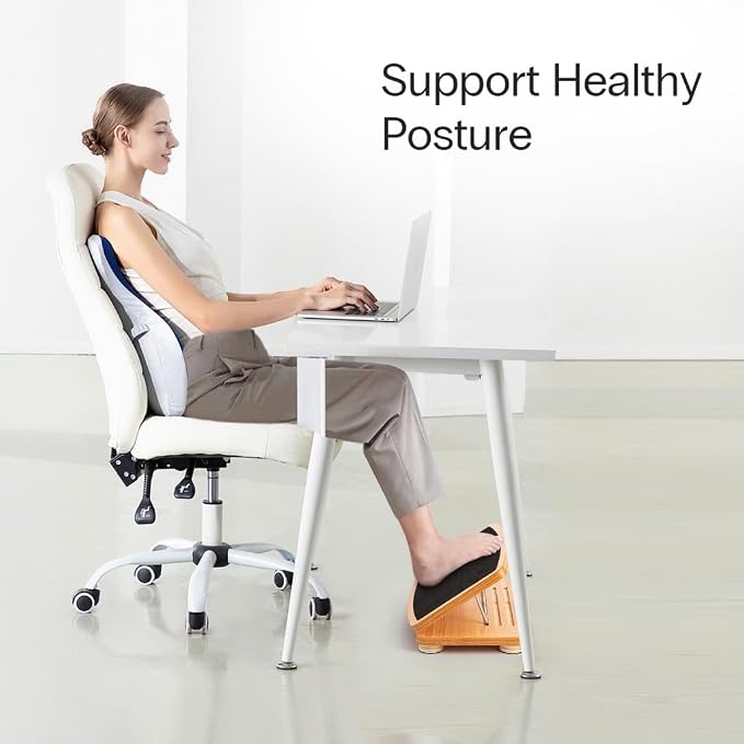 StrongTek Adjustable Wooden Foot Rest - Image 2