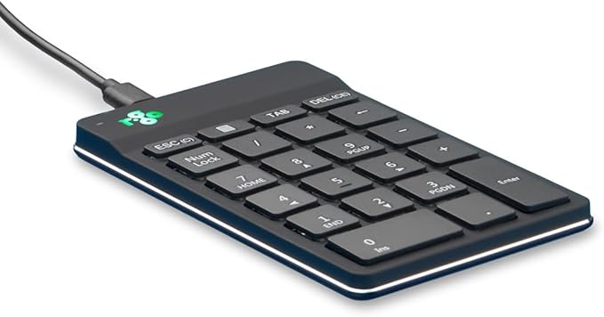 R-Go Number Pad Keyboard, USB-C/A Wired, Mini Numeric Keypad - Image 4