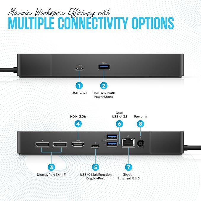 WD19S Dell Docking Station USB-C Dual Monitor - Image 4