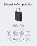 USB C Male to USB A Female OTG Adapter, USB 3.2 GEN2 10Gbps High-Speed Data PD - Image 3