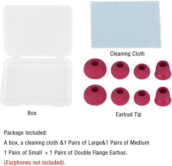 4 Pairs Earbud Replacement Tips Silicone Earbud Tips Compatible - Image 8