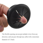 HAHIYO 2Pcs 2Inch/50mm Black ABS Plastic Eight-petaled Desk Grommet Wire - Image 3