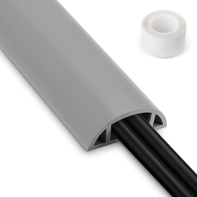 Cord Hider Floor, Cord Protector Floor Extension Cable Cover, Soft PVC Wire by LZEOY