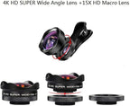 Andoer 4K Smartphone Camera Lens 0.45X Wide Angle 15X Macro Phone Lens - Image 9
