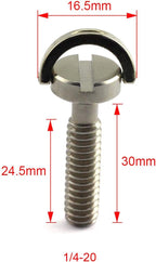 HJ Garden 2pcs 1/4-20 Thread D-Ring Stainless Steel Camera Fixing Screws - Image 2