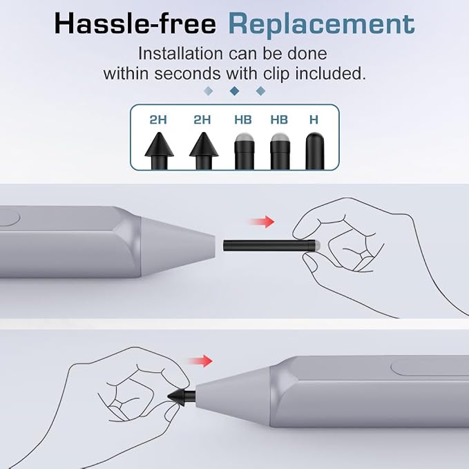 MoKo Pen Tips for Surface Pen, Surface Pen Tip Replacement Kit Compatible - Image 6