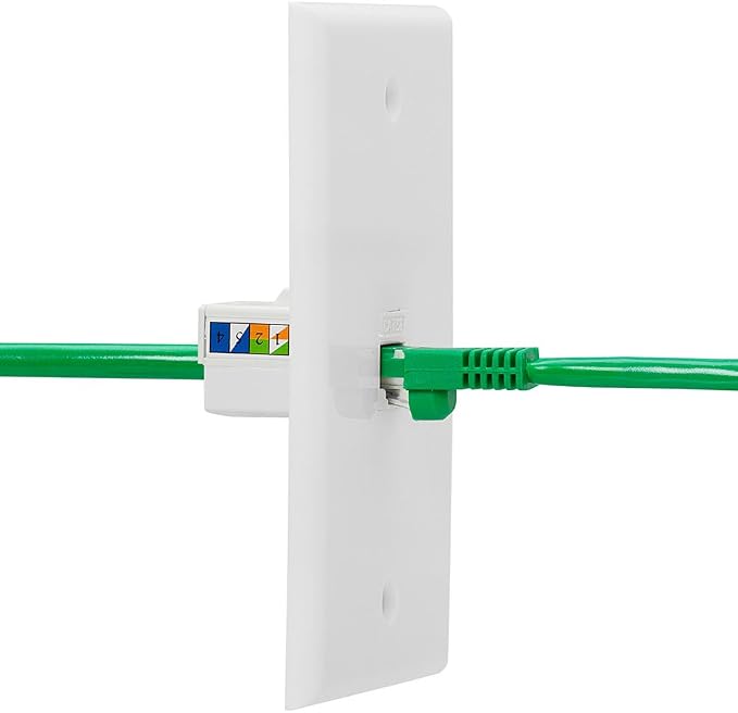 Cmple - RJ45 Keystone Jack 90 Degree Cat5e Keystone Jack Insert Punch Down RJ45 - Image 5