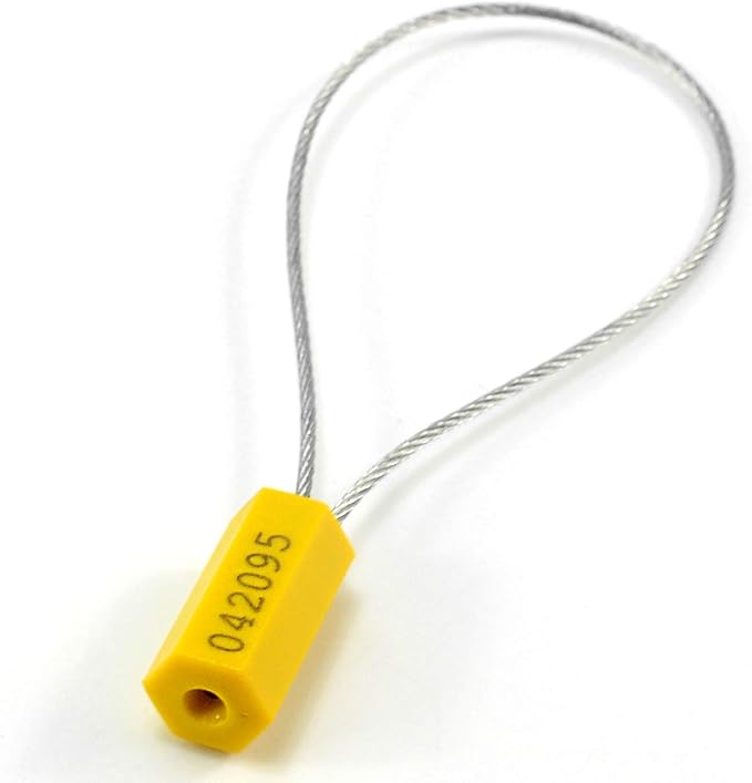 1000PCS Yellow Steel Cable Seal Metal Security Shipping Seal Numbered Truck - Image 9