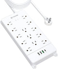 TROND Surge Protector Power Strip 15 ft, Flat Plug Extension Cord, 13 Wide by TRONDOfficial